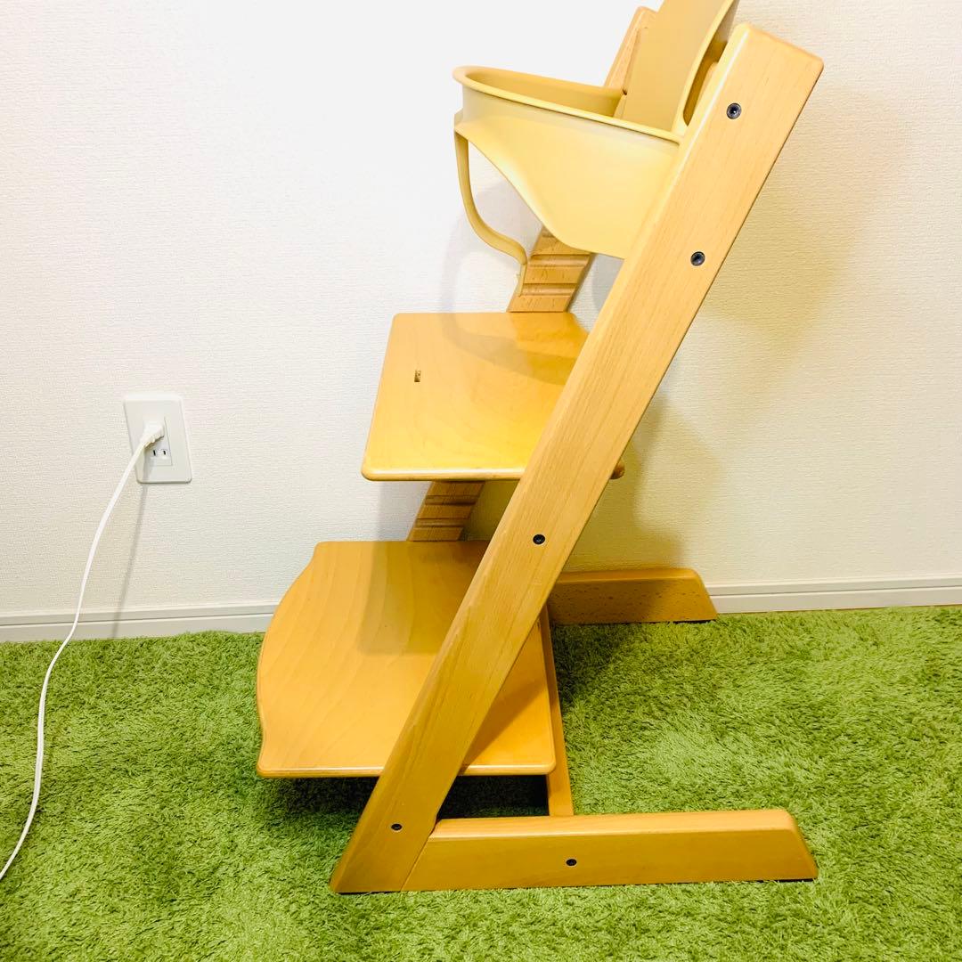STOKKE トリップトラップ ベビーチェア ナチュラル S/N6 ガード付き
