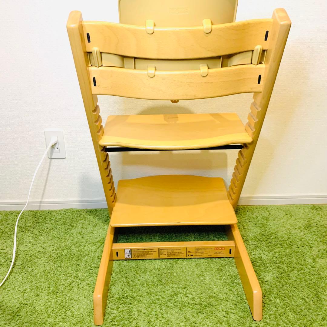 STOKKE トリップトラップ ベビーチェア ナチュラル S/N6 ガード付き