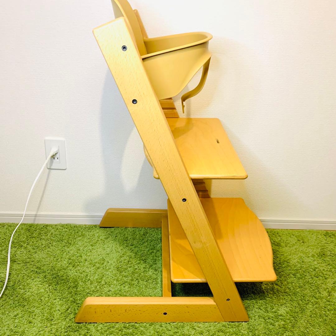 STOKKE トリップトラップ ベビーチェア ナチュラル S/N6 ガード付き