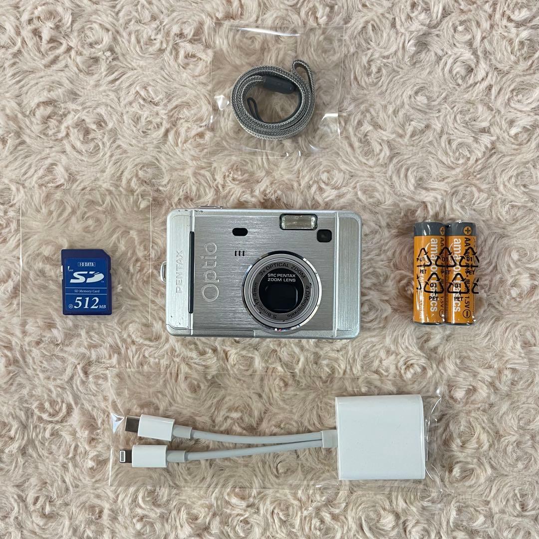 スマホ転送OK✨PENTAX Optio S40✨動作確認済 単三電池 可愛い♪