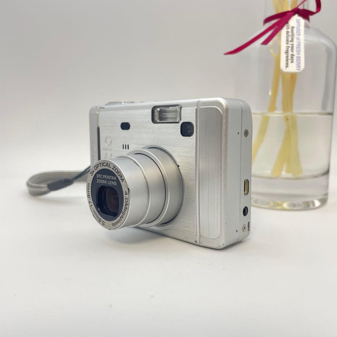 スマホ転送OK✨PENTAX Optio S40✨動作確認済 単三電池 可愛い♪