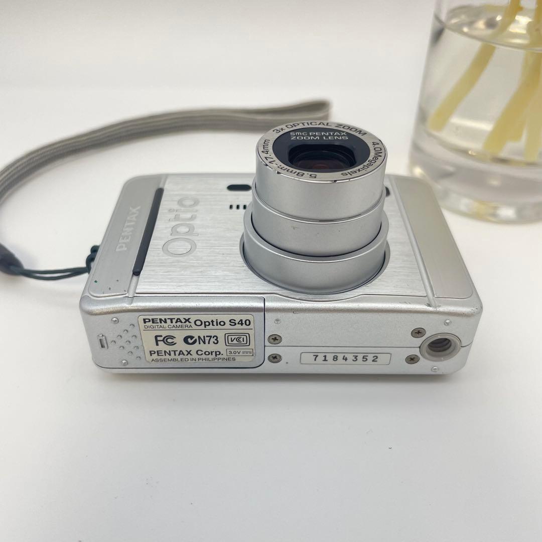 スマホ転送OK✨PENTAX Optio S40✨動作確認済 単三電池 可愛い♪