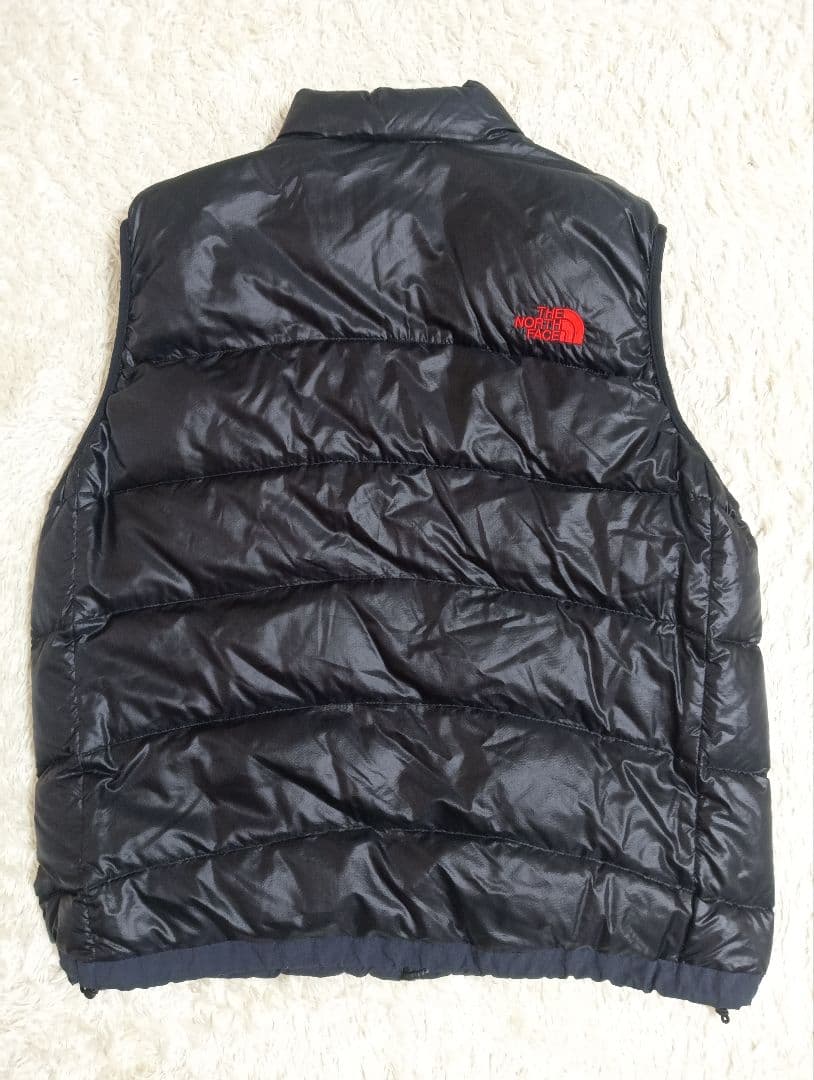 ノースフェイス　ダウンベスト　ブラック　黒　メンズL　アコンカグア