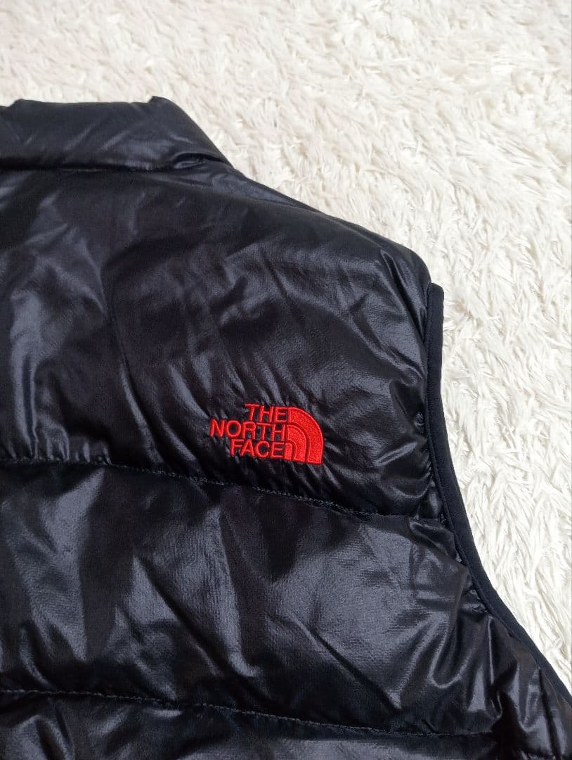 ノースフェイス　ダウンベスト　ブラック　黒　メンズL　アコンカグア