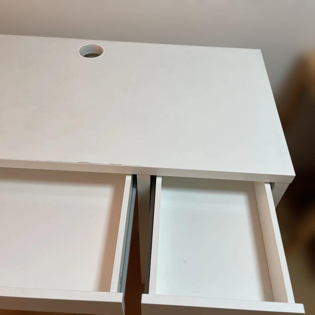 IKEA ホワイト　オフィスデスク　ミッケ　MICKE 値下げ中　送料込　組立済