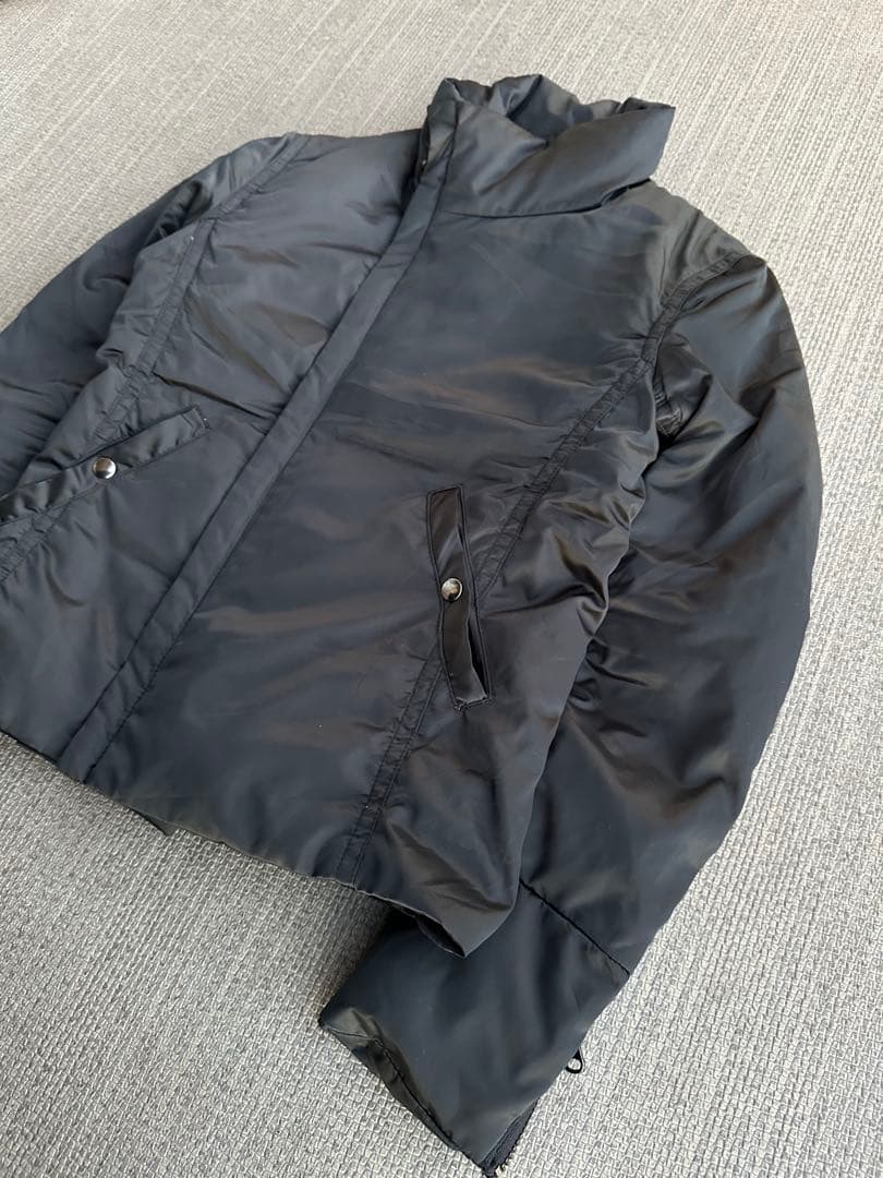 ジャケット・アウター diagonal zip stand collar down jacket