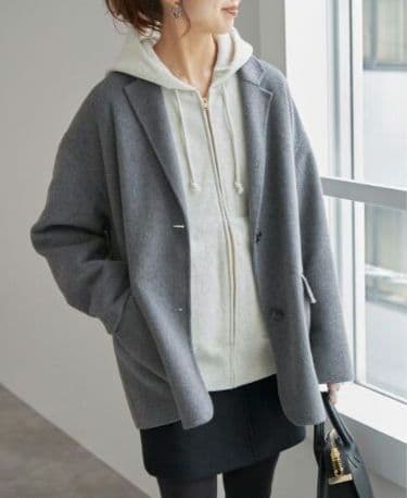 スピック＆スパン ウールミックスリバージャケット