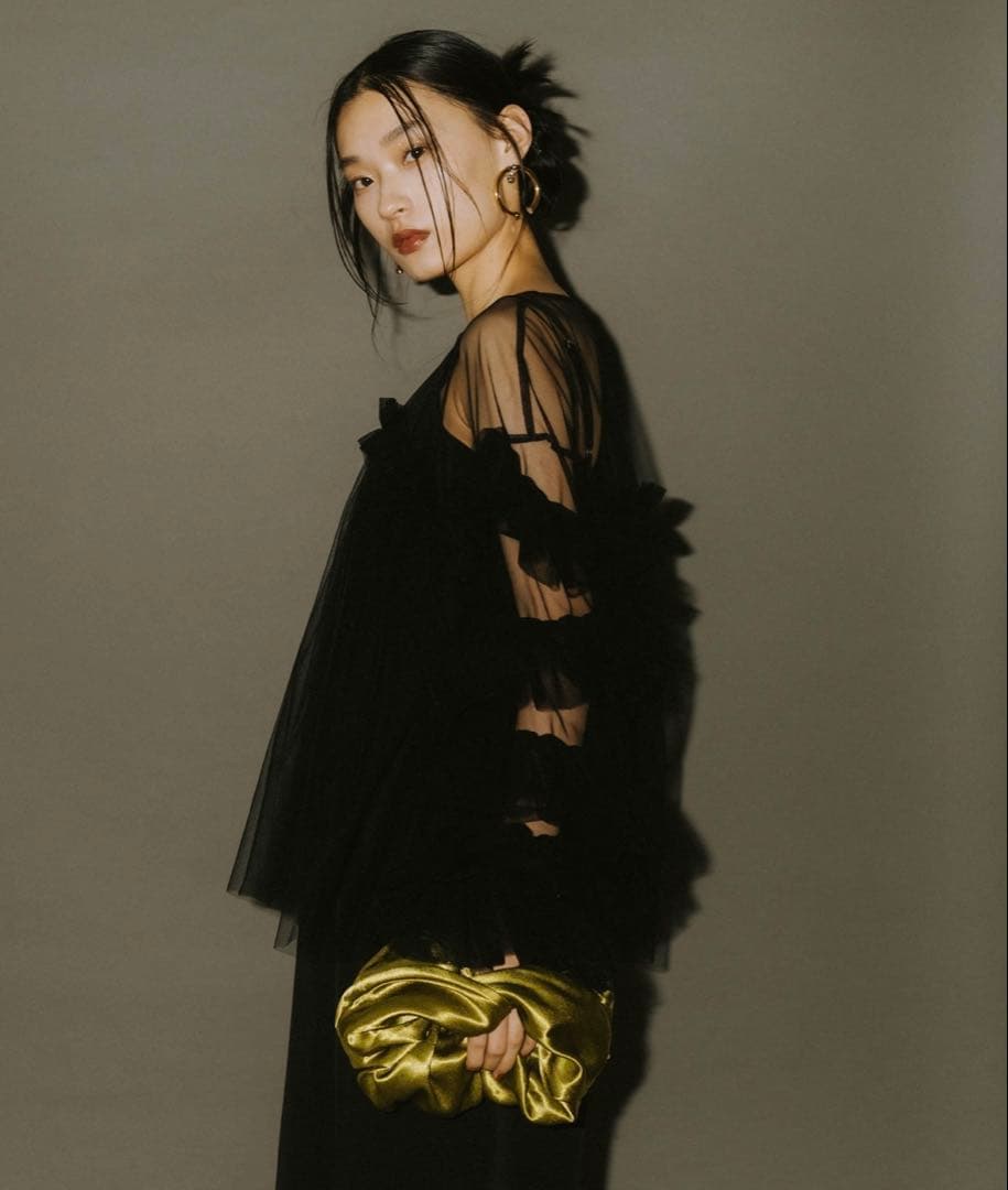 オケージョンドレス: オールインワン×デコラティブチュールトップス