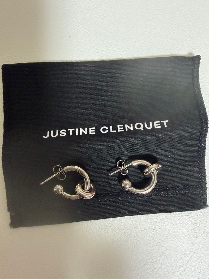 ジャスティーヌクランケ　シルバー　銀　フープ　ピアス