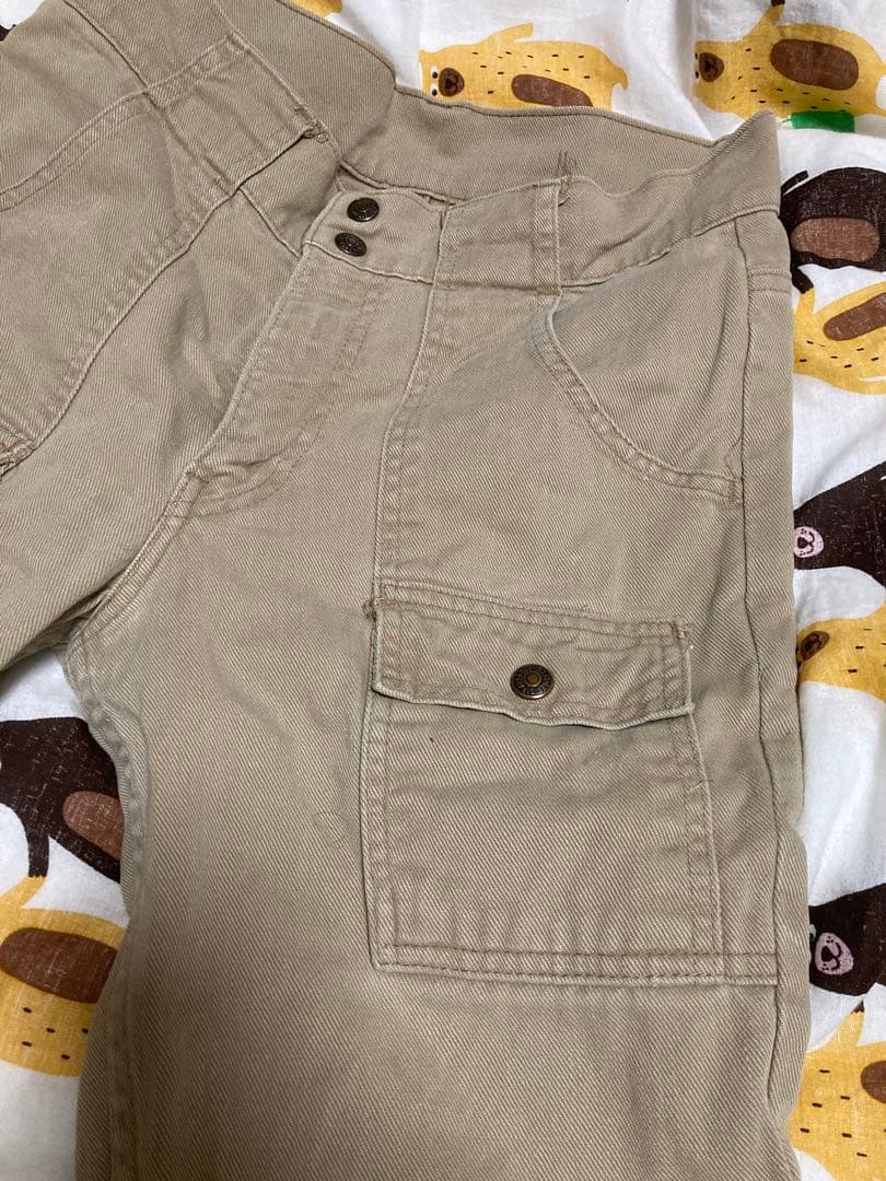 レアビンテージ　リーバイス　ブッシュパンツ　ベージュ フレアカーゴ w74cm