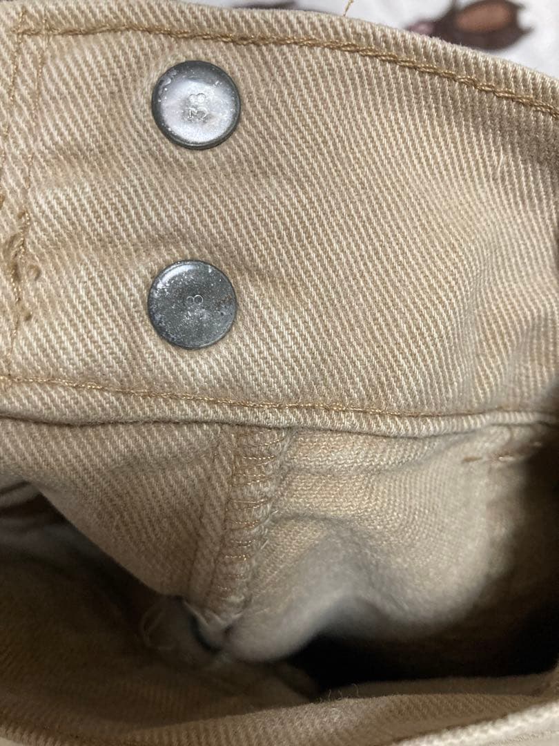 レアビンテージ　リーバイス　ブッシュパンツ　ベージュ フレアカーゴ w74cm