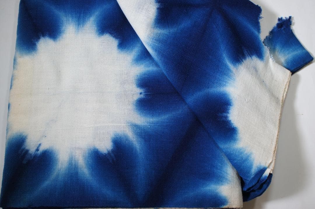 有松絞り◆雪花絞り◆おしめ◆木綿◆反物◆板締め絞り◆アンティーク◆ヤブレ有り