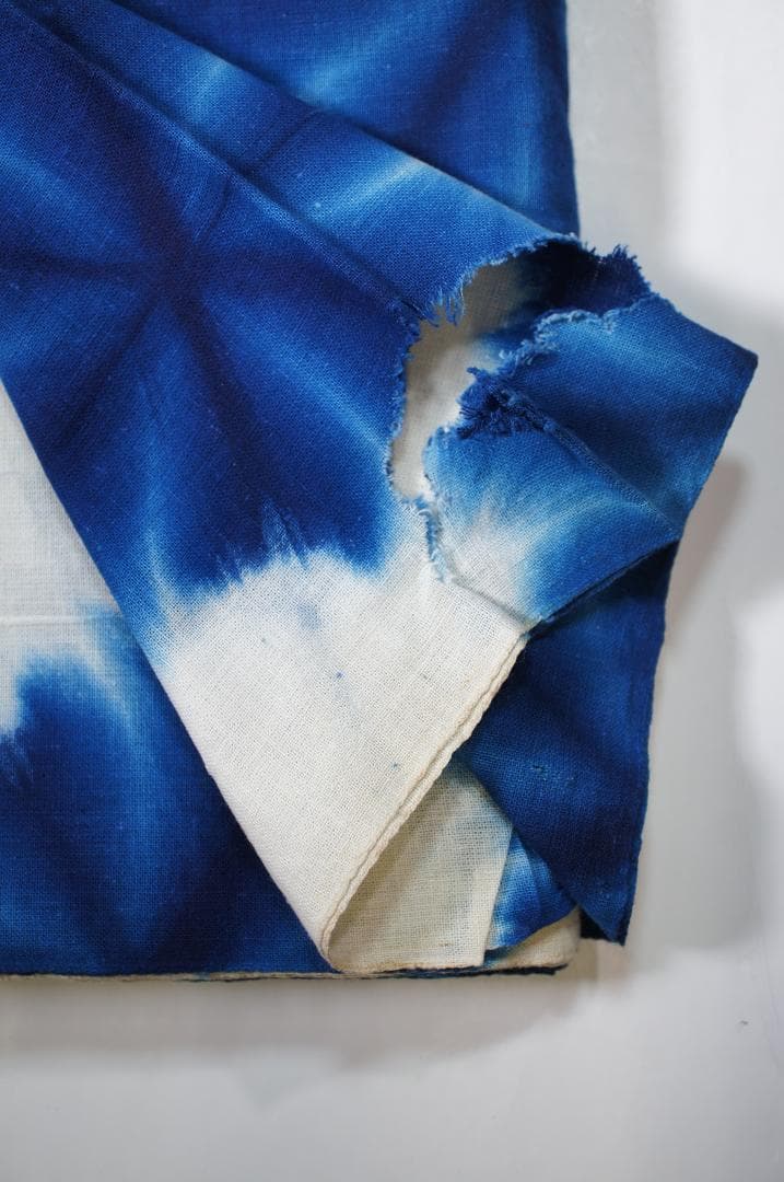 有松絞り◆雪花絞り◆おしめ◆木綿◆反物◆板締め絞り◆アンティーク◆ヤブレ有り