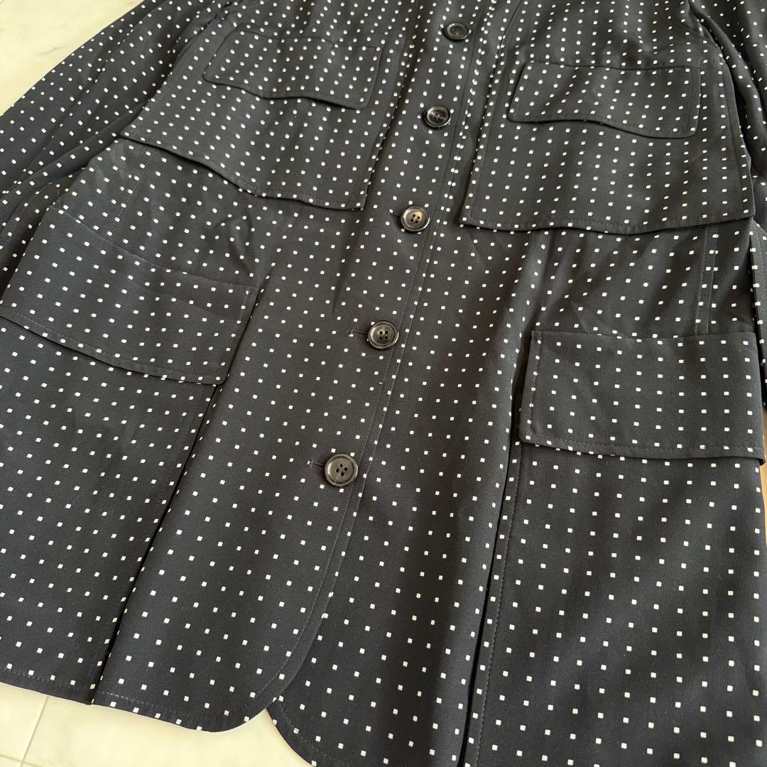 極美品★マックスマーラ 白タグ 近年 シルク100% ベルト付コート 42 黒