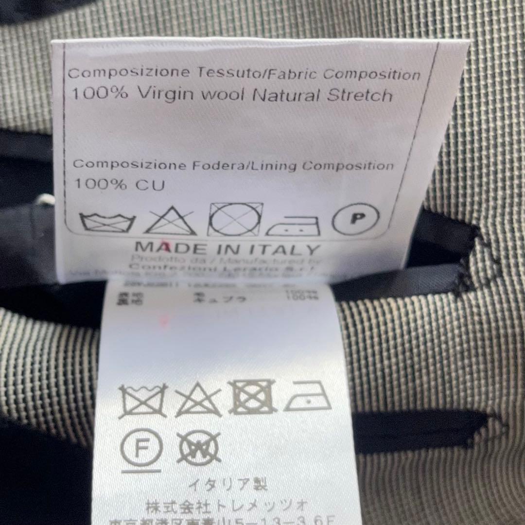 <極美品>TAGLIATORE ヴェスビオ 新ロゴ モノトーン ウールスーツ46