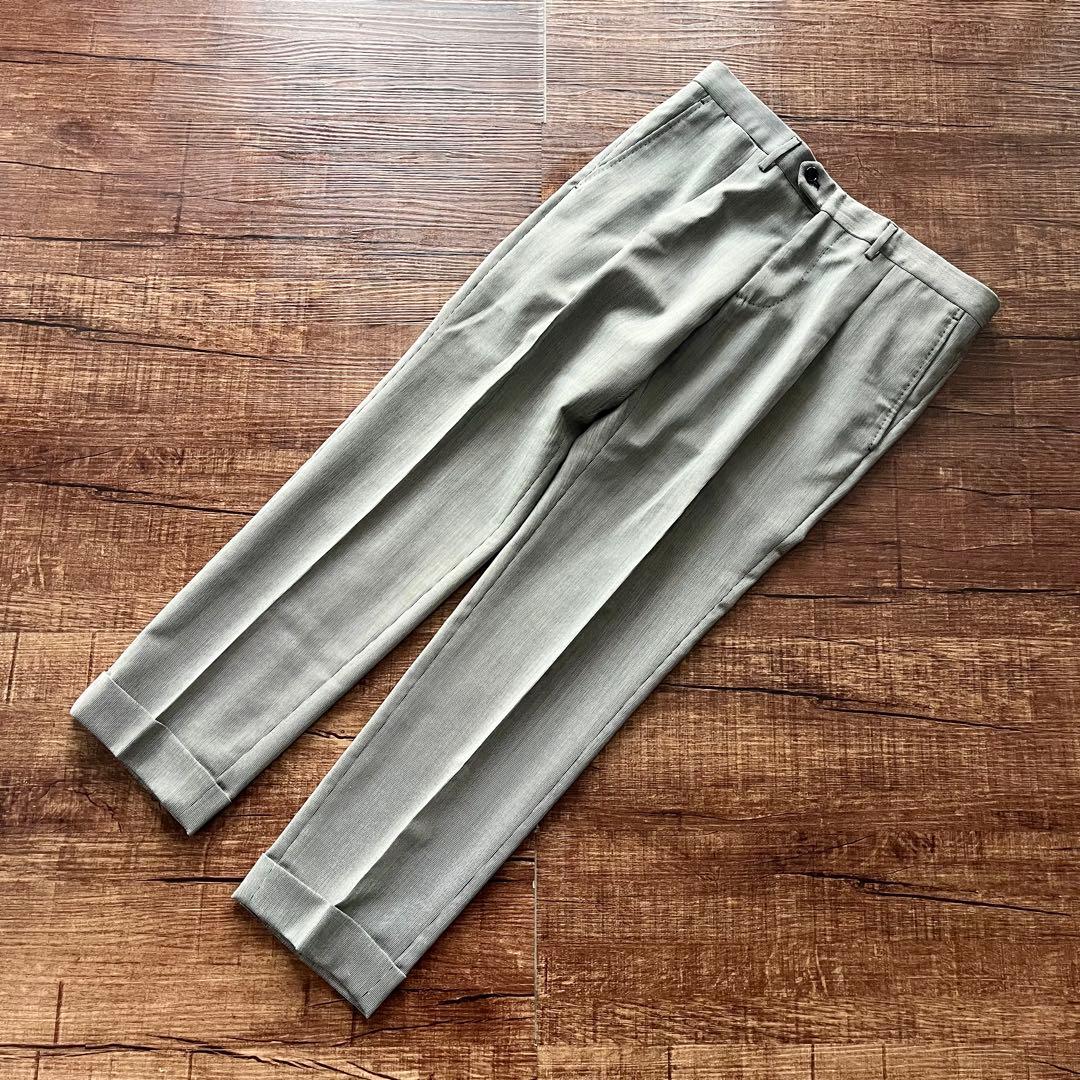 <極美品>TAGLIATORE ヴェスビオ 新ロゴ モノトーン ウールスーツ46