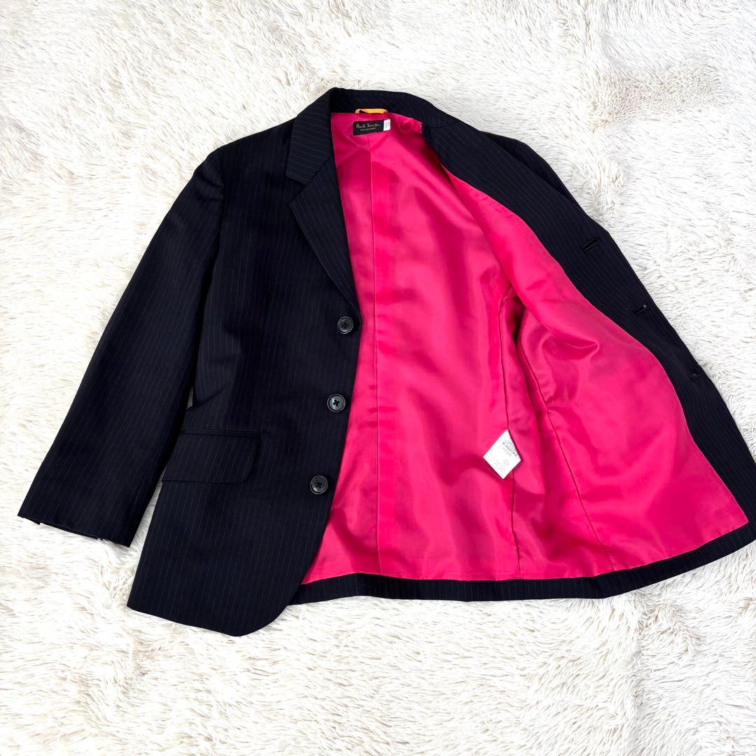 ポールスミス　スーツ　セットアップ ネイビー　ピンク　ストライプ　男の子　120