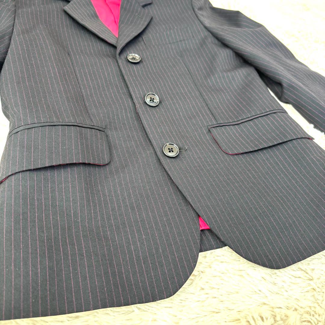 ポールスミス　スーツ　セットアップ ネイビー　ピンク　ストライプ　男の子　120