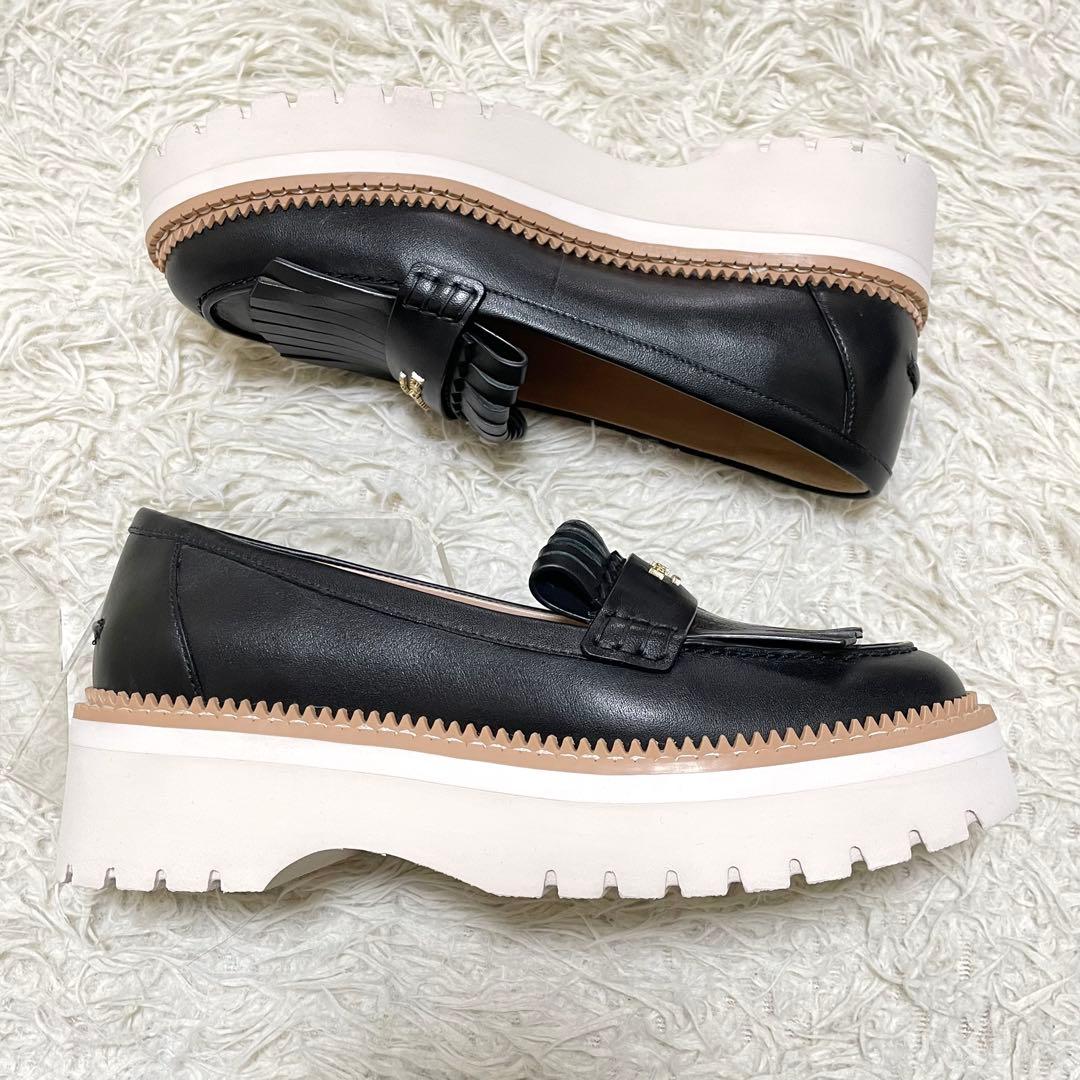 【未使用級】kate spade NEW YORK フリンジローファー 厚底