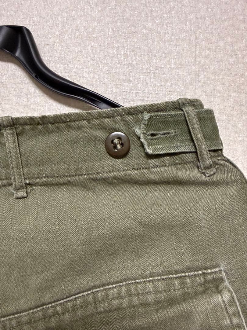 白*猫様 40s50s M-47 H.B.T ビンテージ　ベイカーパンツ　サイド