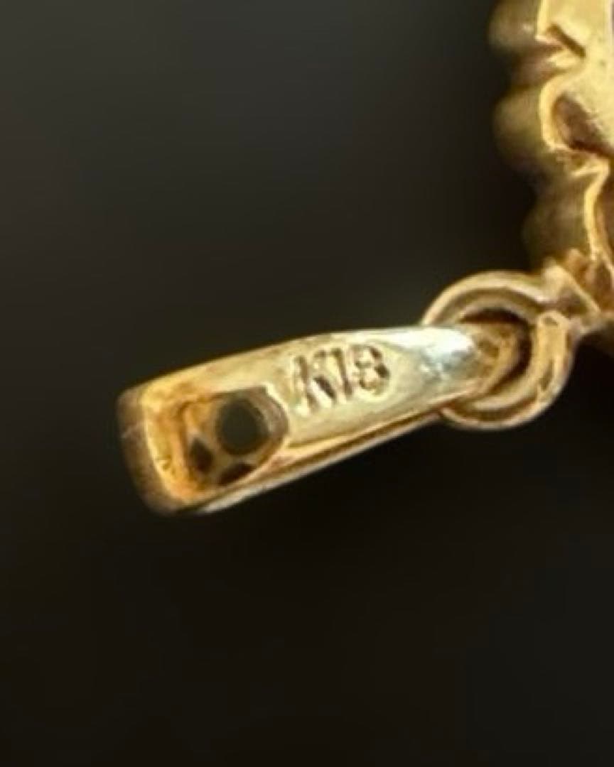 【新品未使用】K18 シェルカメオ ペンダントトップ