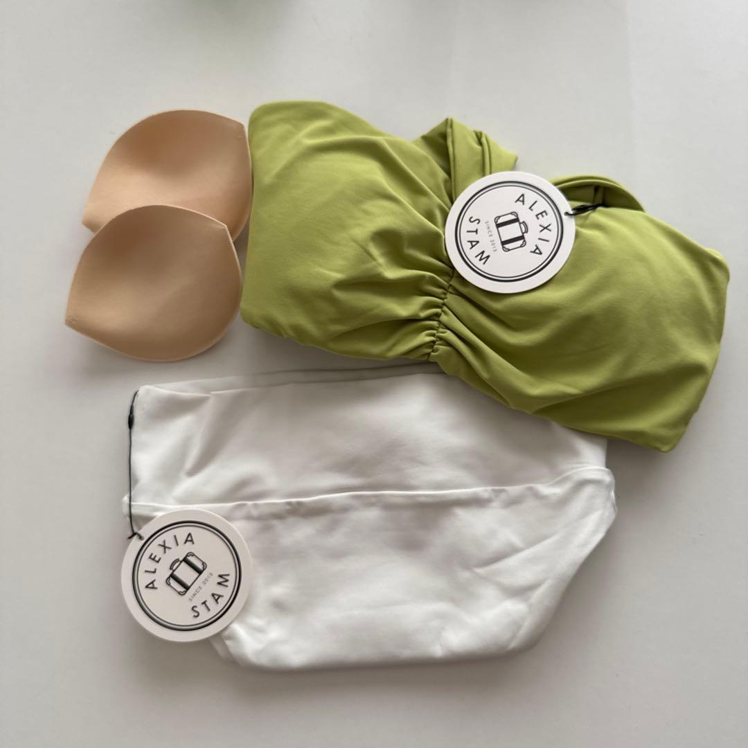 新品未使用タグ付きALEXIA STAM ハイウエストビキニパンツ S