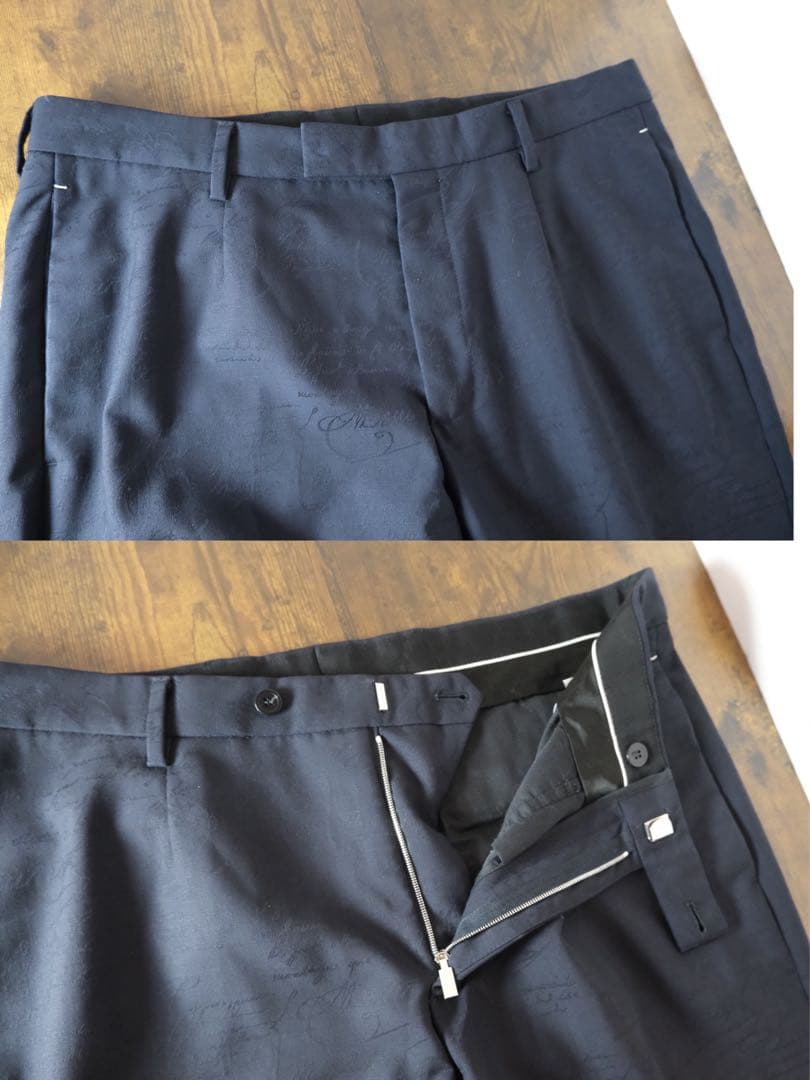 定価約16万円　Berluti 総柄カリグラフィー スクリット 50 パンツ