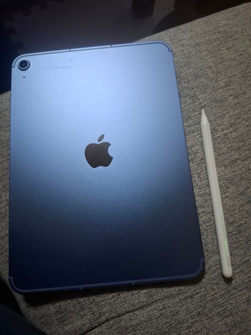 Apple iPad11本体ブルー +カバーピンク + Apple Pencil
