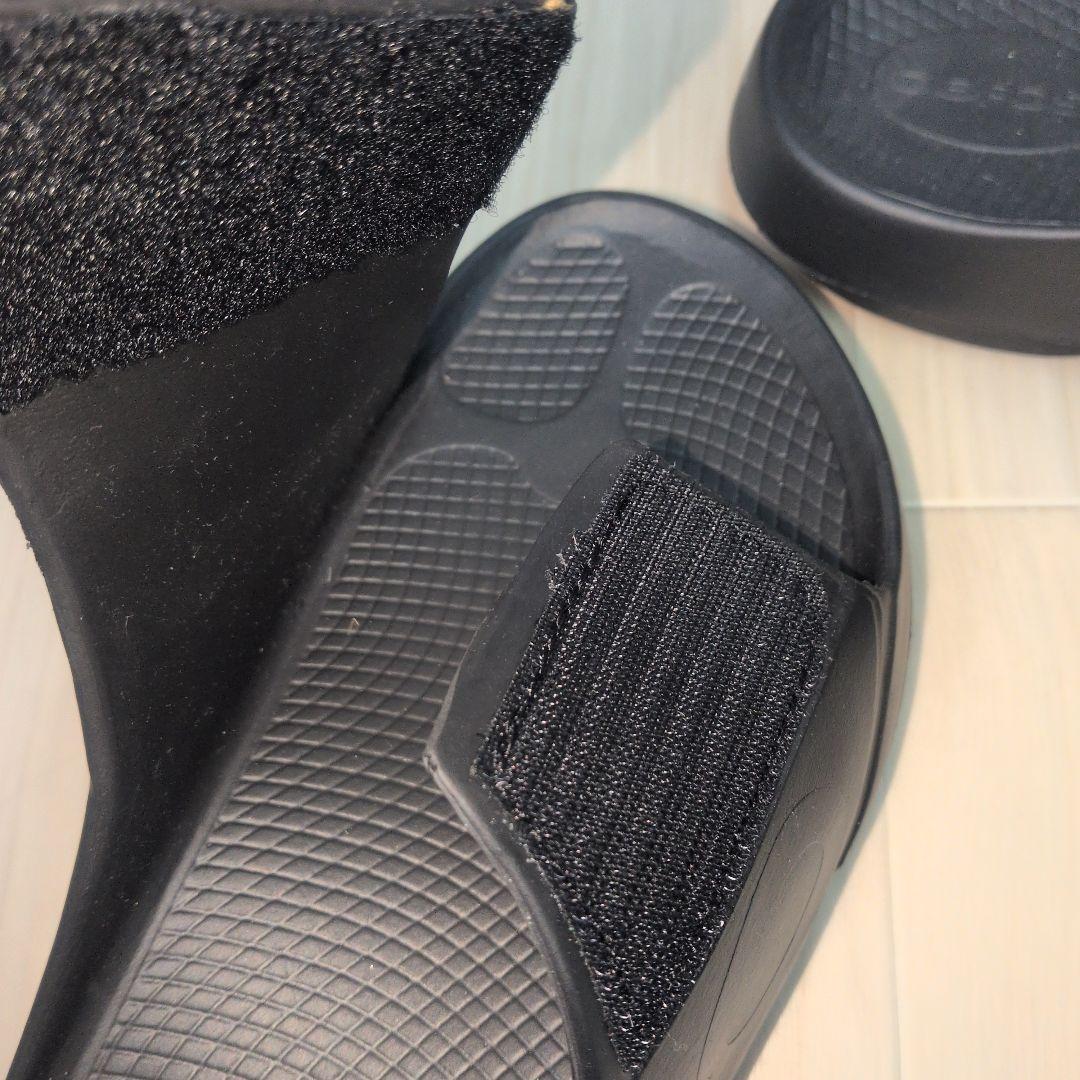 美品　OOFOS MEN'S OOAHH SPORT FLEX ブラック
