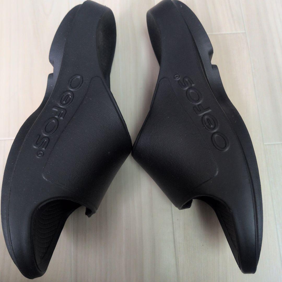 美品　OOFOS MEN'S OOAHH SPORT FLEX ブラック