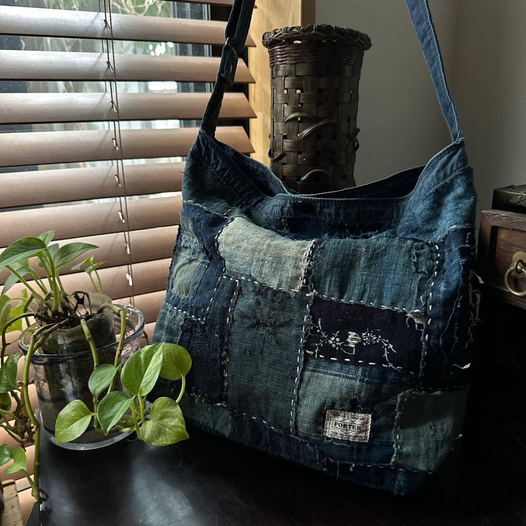 j*y様 ポーターをリメイク/藍染／襤褸