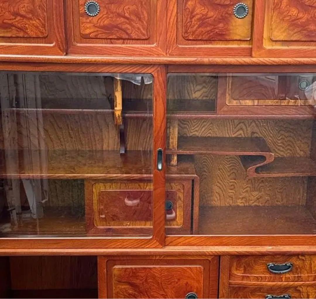 タンス 和風 茶箪笥 国産 茶ダンス 日本製 和茶棚 完成品 リビングボード