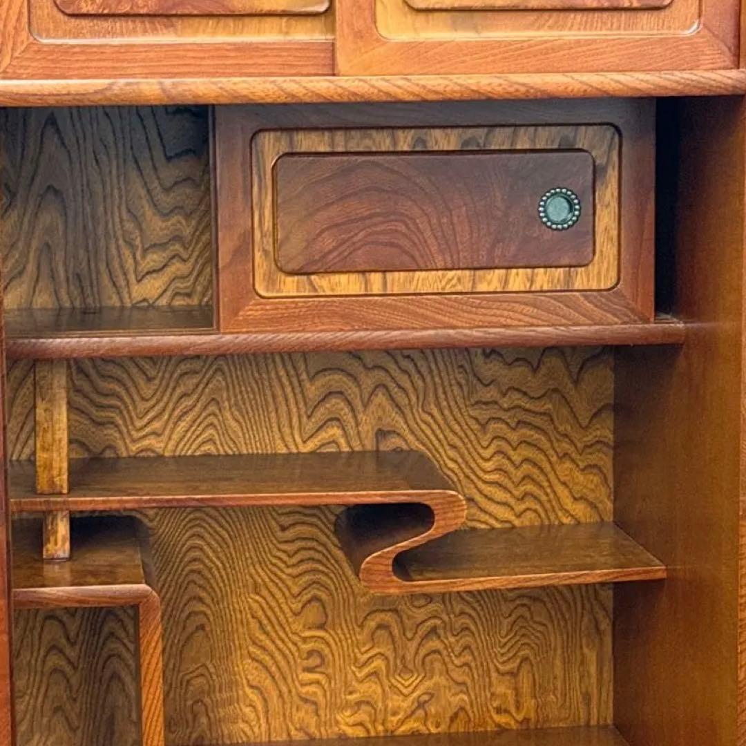 タンス 和風 茶箪笥 国産 茶ダンス 日本製 和茶棚 完成品 リビングボード