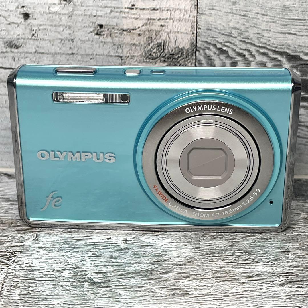 【極美品】オリンパス FE-4030 ライトブルー バッテリー 充電器付き