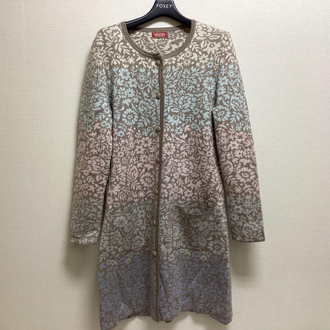 美品☆OLEANA オレアナ　ロングカーディガン　ワンピース　シルク　M