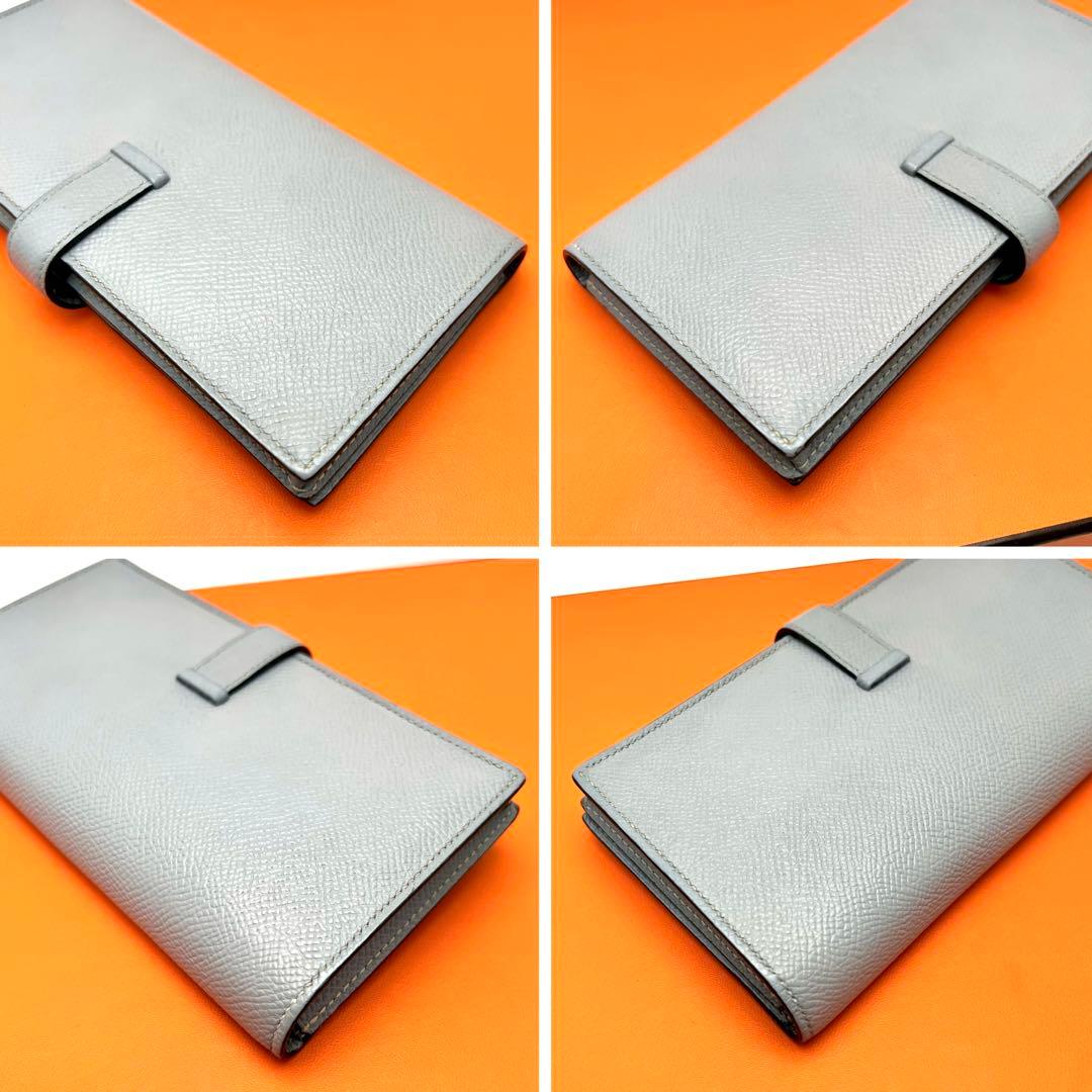 HERMES エルメス ベアンスフレ 希少カラー ライトグレー 財布 長財布