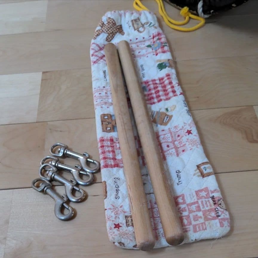 さんさ踊り太鼓・バチ金具襷（たすき）付き