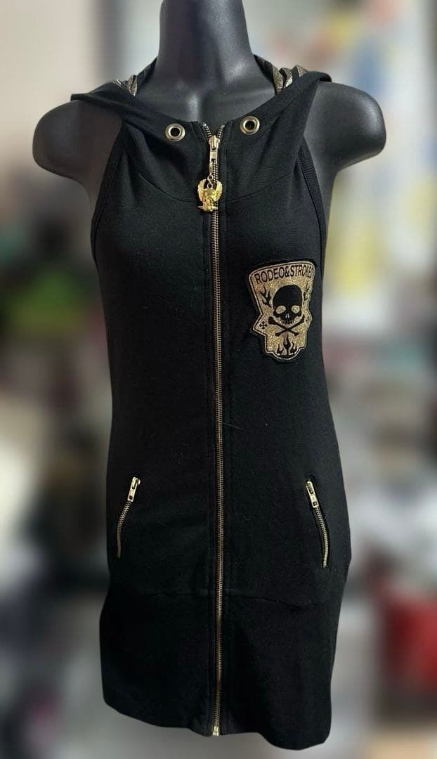 d.i.a スカル　ブラックパーカー　ワンピース