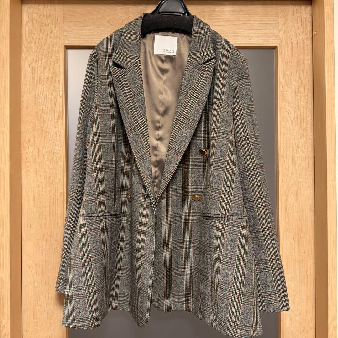 コラージュ ガリャルダガランテ ウールライクダブルジャケット グレー