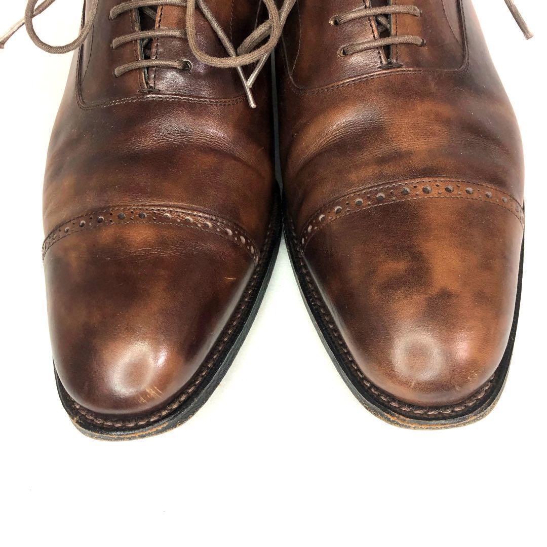 Perfetto ペルフェット ミュージアムカーフ 革靴 茶 26cm