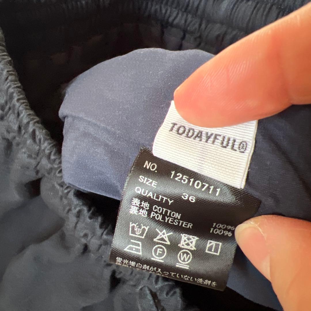【TODAYFUL】Half Twill Pants36 インディゴ