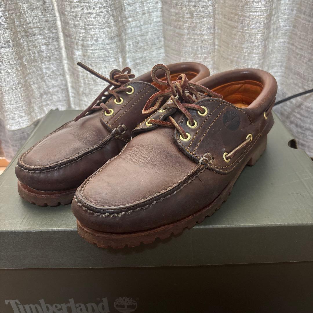 Timberland ブラウン モカシン　3eye