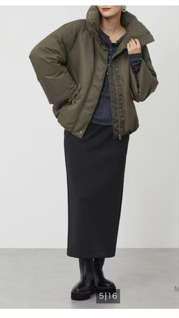 PLST スタンドカラーパデッドブルゾン