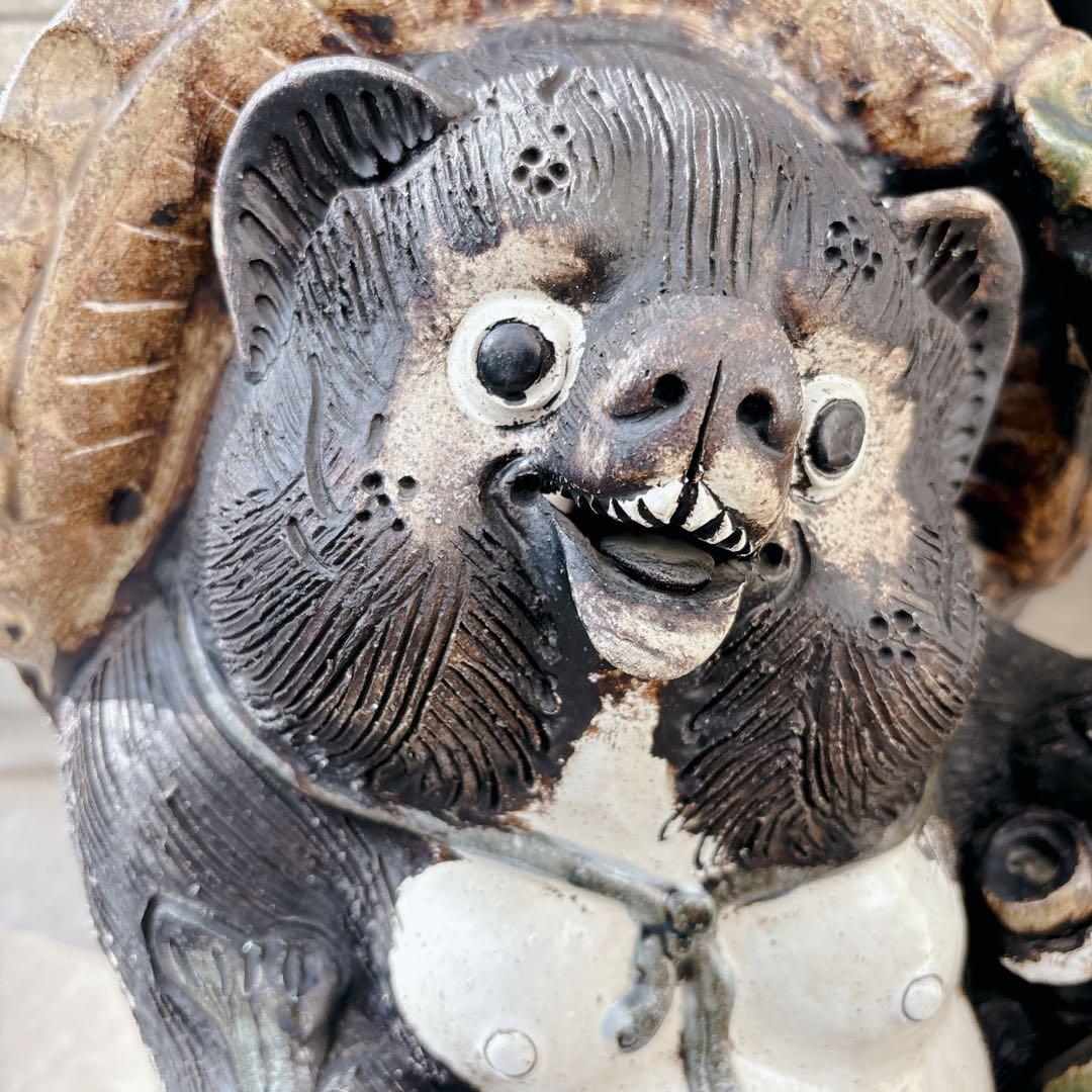 陶器製 たぬき 置物　信楽焼￼￼ たぬき　タヌキ　他抜き