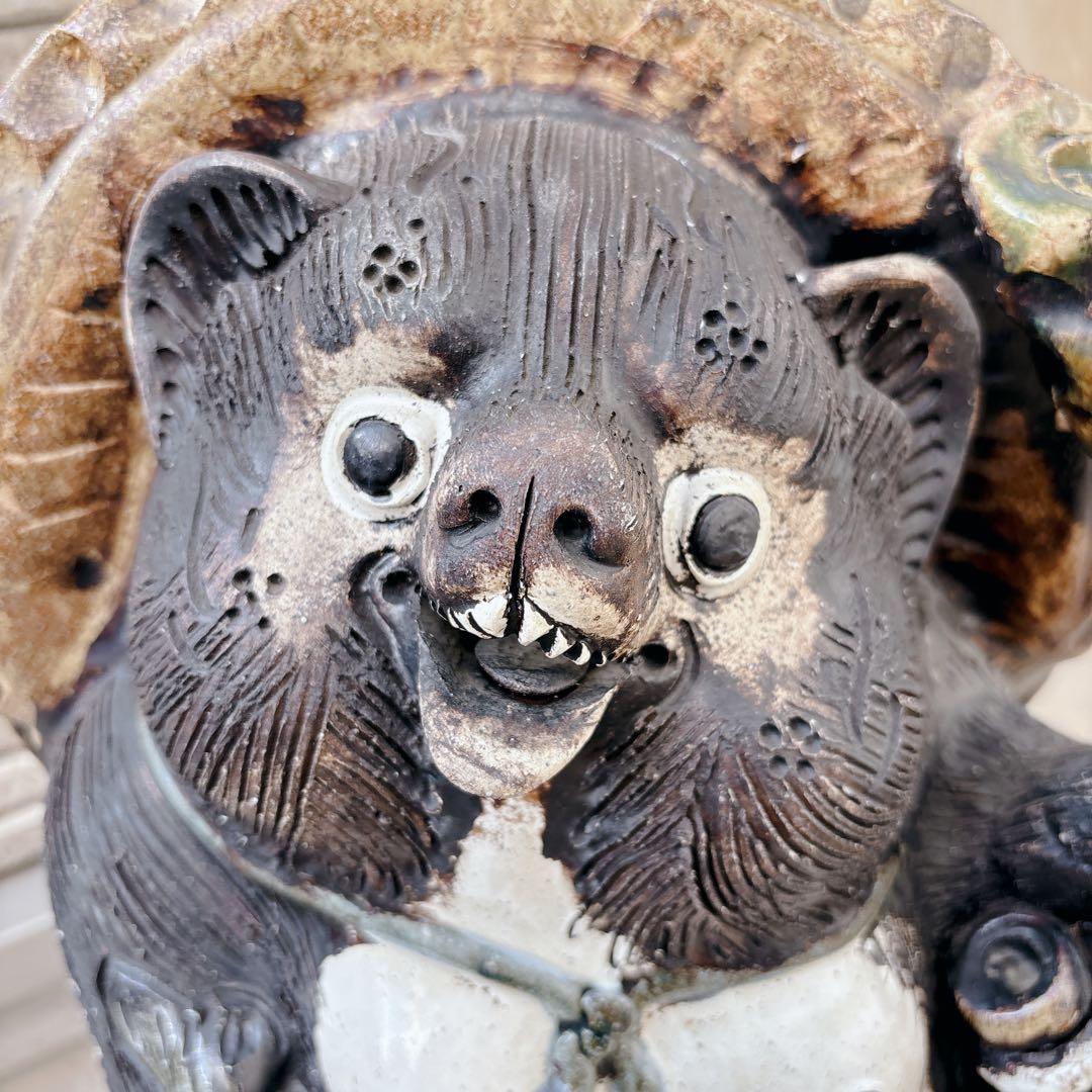 陶器製 たぬき 置物　信楽焼￼￼ たぬき　タヌキ　他抜き