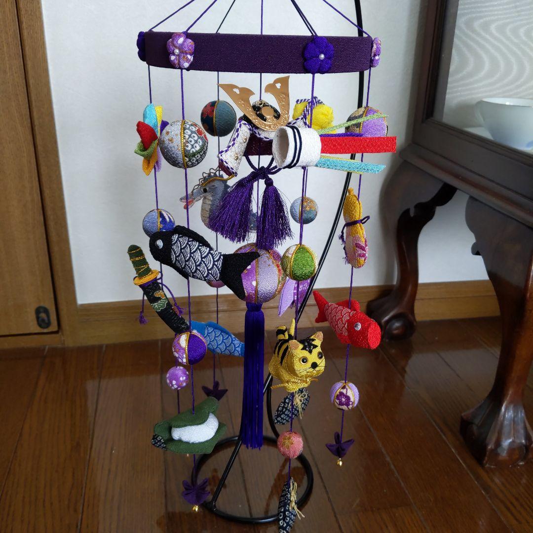 ちりめん細工　端午の節句下げ飾り　(龍付)　nananaまま♡