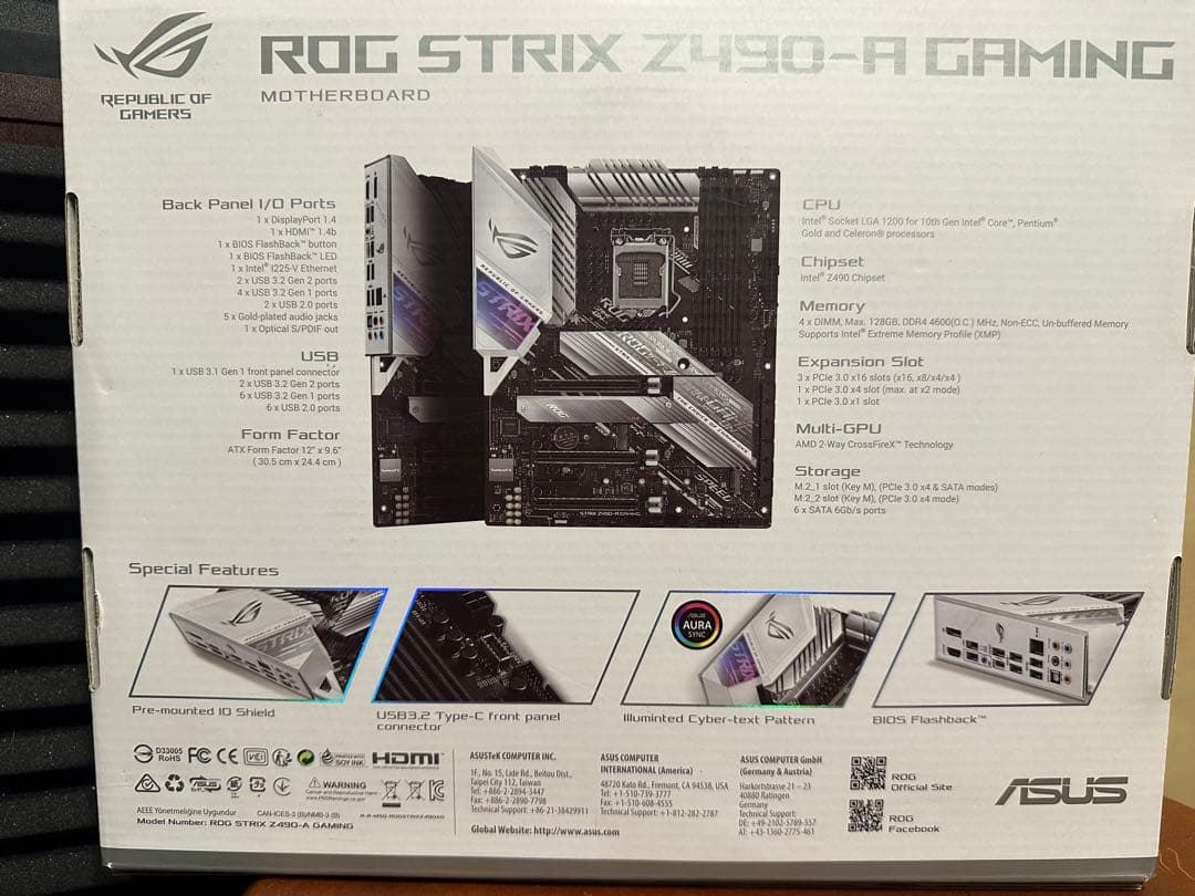 ROG STRIX Z490-A GAMING + DDR4メモリ64GBセット