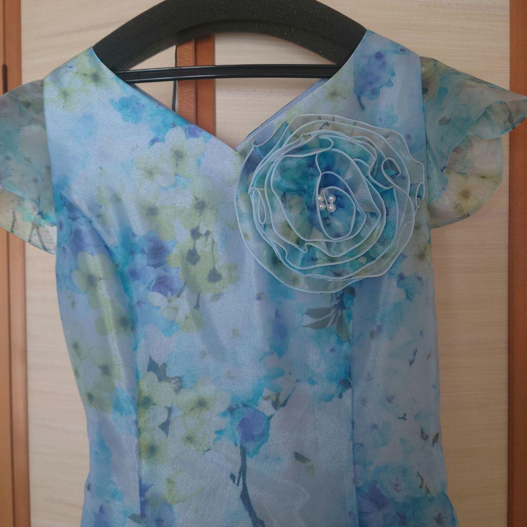 花柄ドレス フラワーモチーフ付き