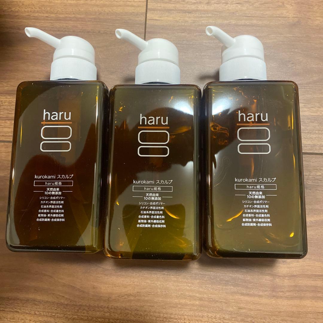 ak haru kurokami スカルプ シャンプー 400mL3本セット
