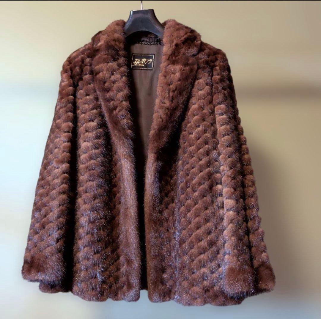 【mmさん専用】エル・ポワフ ブラウンファーコート